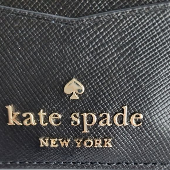 Kate Spade STACI Small Card Case Wallet in Black LEATHER - Picture 2 of 10